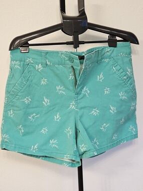 Supplies Brand, Teal Palm Print Shorts, Size 14